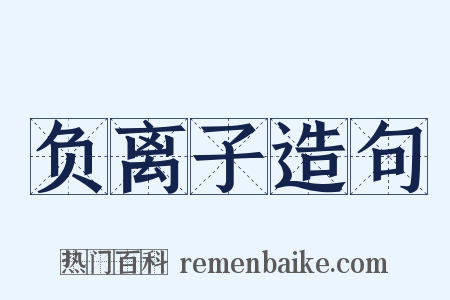 负离子造句是什么意思的图片